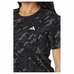 adidas Own the Run Camo Running T-Shirt Black Svart Best