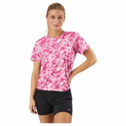 Own the Run Camo Running T-Shirt Clear Pink*adidas New