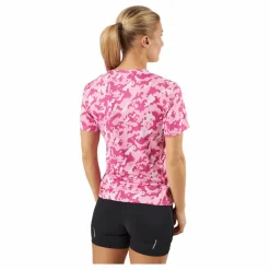 Own the Run Camo Running T-Shirt Clear Pink*adidas New