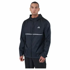 adidas Own the Run Jacket Black Blå New
