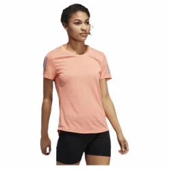 adidas Own the Run Tee Orange/Pink Rosa Hot