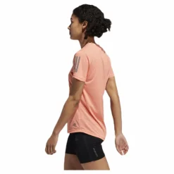 adidas Own the Run Tee Orange/Pink Rosa Hot