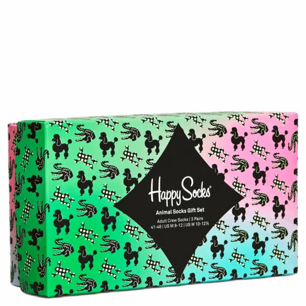 Happy Socks 3-pack Animal Socks Gift Set 200 Flerfärgad Online