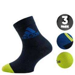 3-Pack Ankle Socks Blue/Green*adidas Online