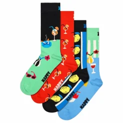 4-pack Fancy Dinner Socks Gift Light Blue*Happy Socks