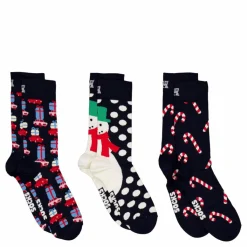 Happy Socks 3-pack Holiday Navy Gift Set Navy Blå Hot