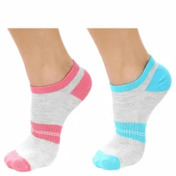 2-pack Lady Low-cut Pink/Grey*Norfolk New