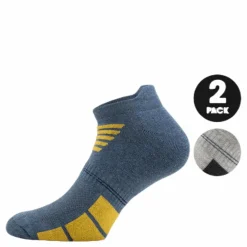 2-Pack Low-Cut Socks - Luke Blue/Grey*Norfolk Outlet