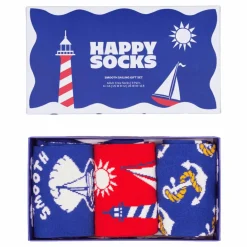 Happy Socks 3-pack Smooth Sailing Socks Gi Blue Blå Hot