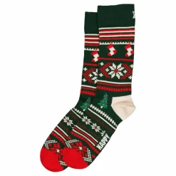 Happy Socks 1-pack Snowflake Gift Set Dark Green Flerfärgad Best