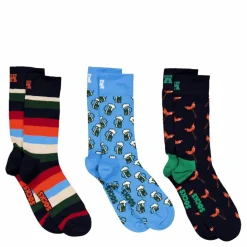 Happy Socks 3-pack Wurst And Beer Socks Gi Navy Gul Hot