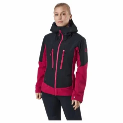 Halti Pallas W Ii Warm Hybrid Jacket Cerise Pink - Black Flerfärgad