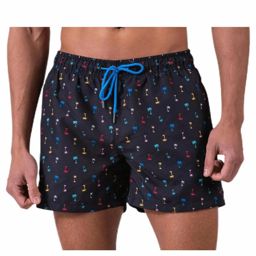 Happy Socks Palm Beach Swim Shorts Black Svart Clearance
