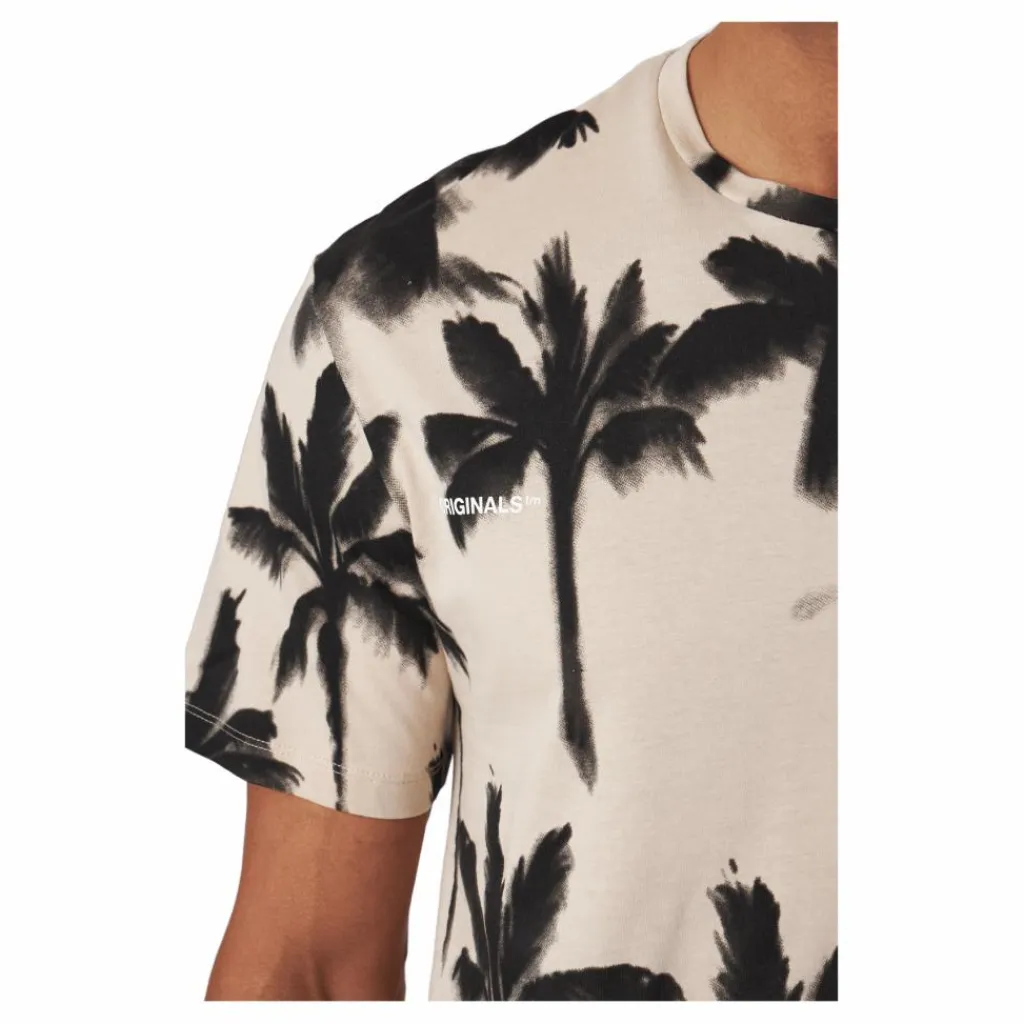 Palm Tree Print T-shirt White*Jack & Jones Discount