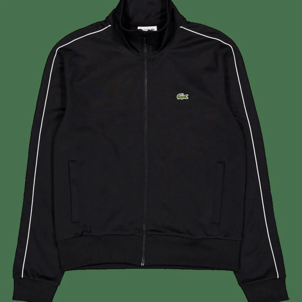 Lacoste Paris Piqué Zip Front Track Ja Noir 031 Black Discount