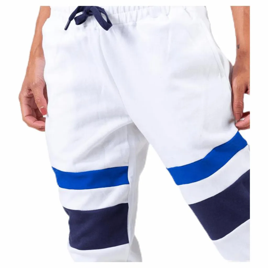 BLACC Pass Sweatpants Blue/White Blå och Vit Best