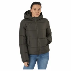 Pcbee New Short Puffer Jacket Black Olive*Pieces Online