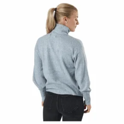 Pieces Pccava Ls High Neck Knit  Bc Light Grey Melange Grå Online
