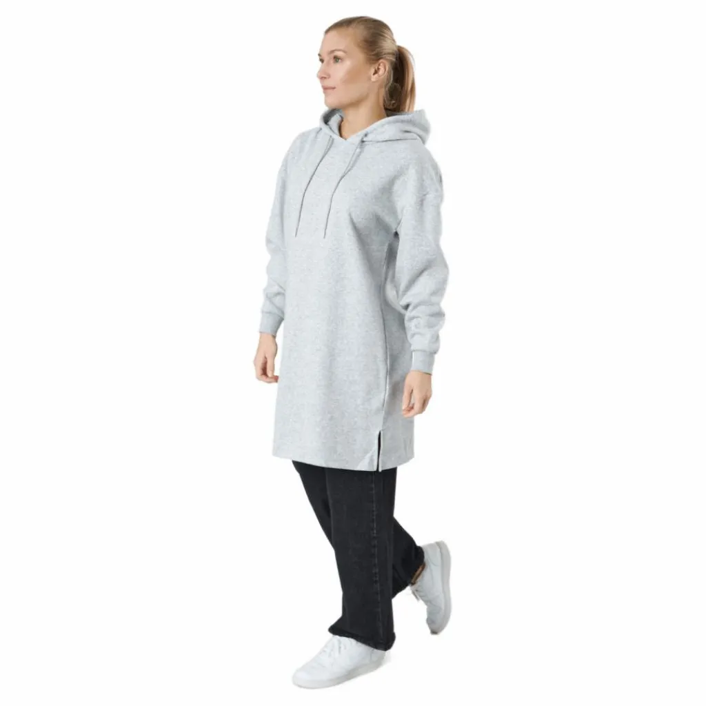 Pieces Pcchilli Ls Sweat Dress Bc Light Grey Melange Grå Clearance