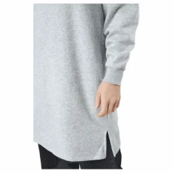 Pieces Pcchilli Ls Sweat Dress Bc Light Grey Melange Grå Clearance