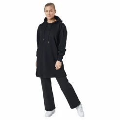 Pieces Pcchilli Ls Sweat Dress Bc Black Svart Online