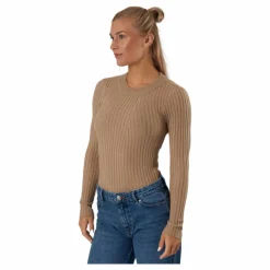 Pccrista Ls O-neck Knit  Bc Silver Mink*Pieces Online