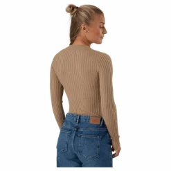 Pccrista Ls O-neck Knit  Bc Silver Mink*Pieces Online