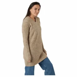 Pcellen Ls V-neck Knit Dress   Silver Mink*Pieces Hot