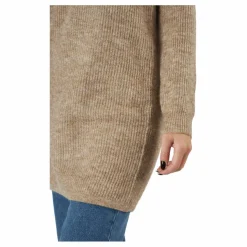 Pcellen Ls V-neck Knit Dress   Silver Mink*Pieces Hot