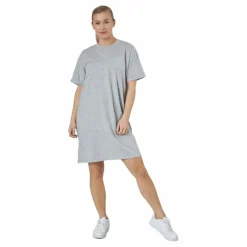 Pieces Pcria Ss Dress Bc Light Grey Melange Grå Hot