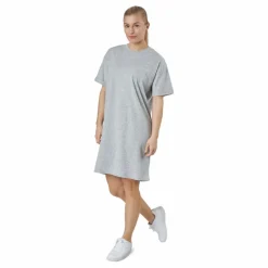 Pieces Pcria Ss Dress  Bc Light Grey Melange Grå Hot