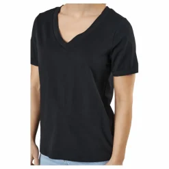 Pieces Pcria Ss V-neck Solid Tee  Bc Black Svart Hot