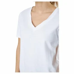 Pieces Pcria Ss V-neck Solid Tee Bc Bright White Vit Discount