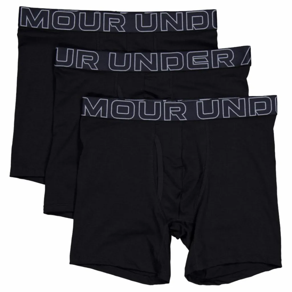 Under Armour Performance Cotton 3-pack Black Svart Hot