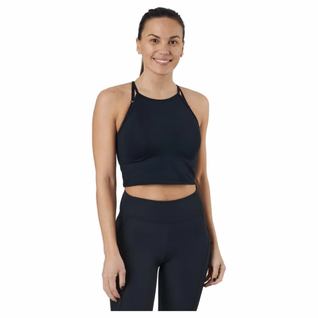 Better Bodies Performance Crop Hal Black Svart New