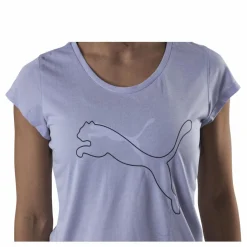 Puma Performance Heather Cat Tee Purple Lila Outlet