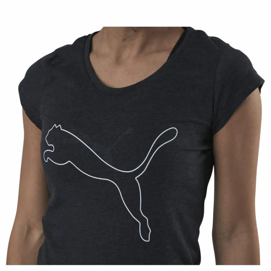 Puma Performance Heather Cat Tee Grey Svart Online