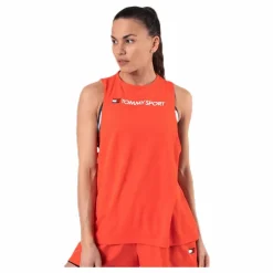 Tommy Hilfiger Sport Performance Tank Top Logo Orange Clearance