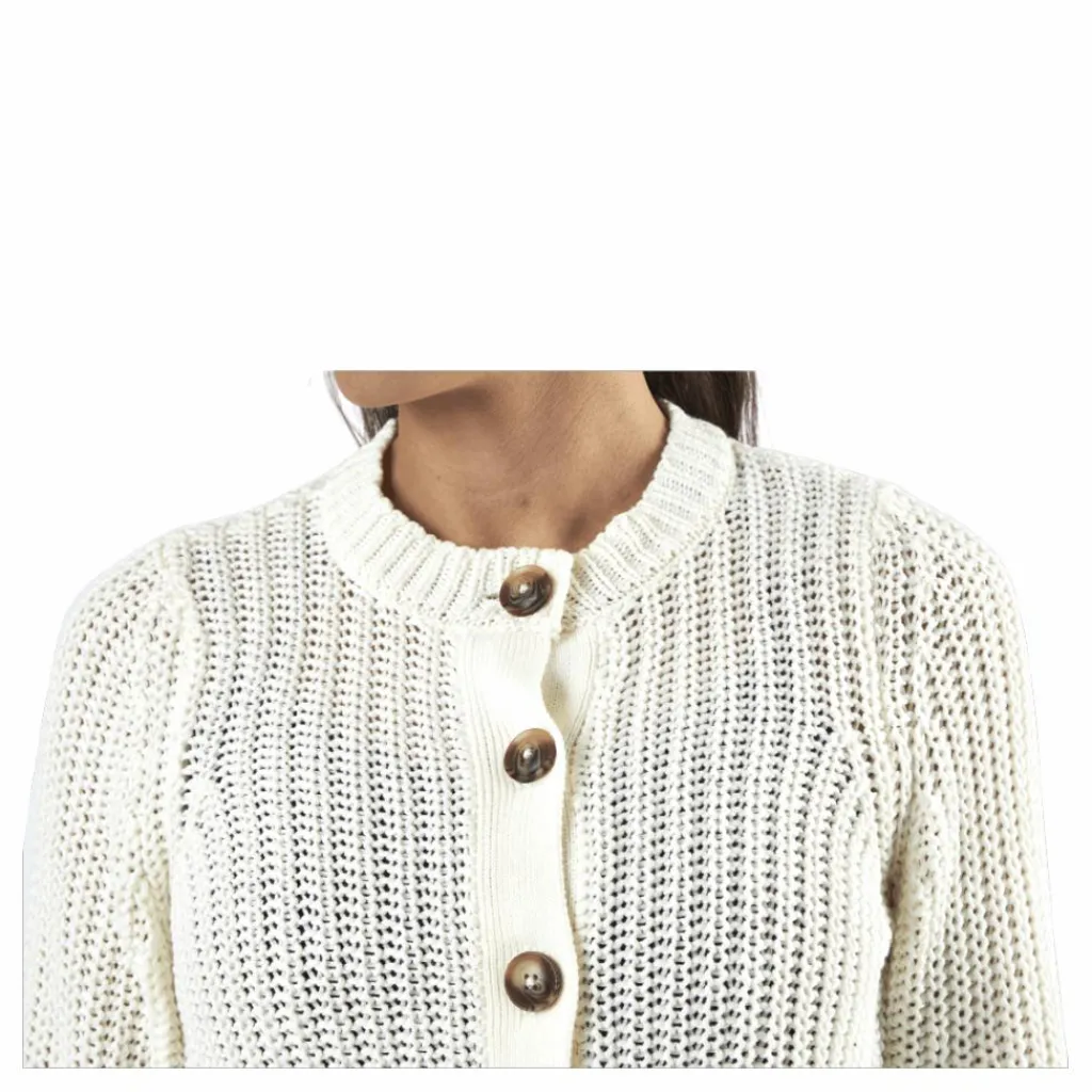 Pieces Petula Ls Knit Cardigan White Vit Sale