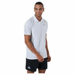 adidas Tennis Pique Polo Shirt 000/white Vit New
