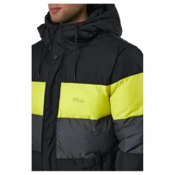 Fila Pirro Blocked Puff Jacket Black-asphalt-sulphur Spring Online