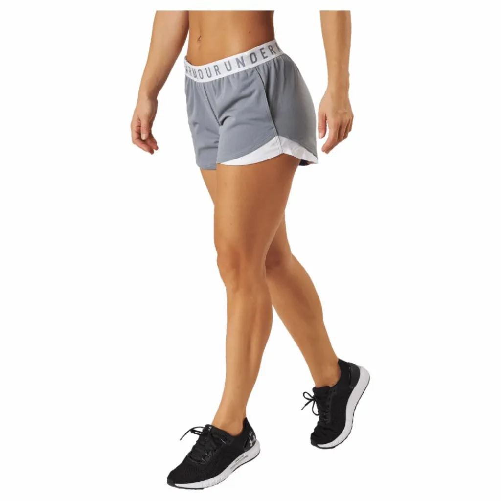 Under Armour Play Up Shorts 3.0 True Gray Heather Grå Outlet