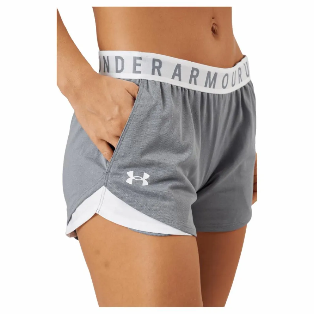 Under Armour Play Up Shorts 3.0 True Gray Heather Grå Outlet
