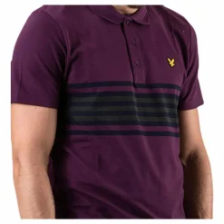 Lyle & Scott Plus Stripe Polo Blue Blå Clearance