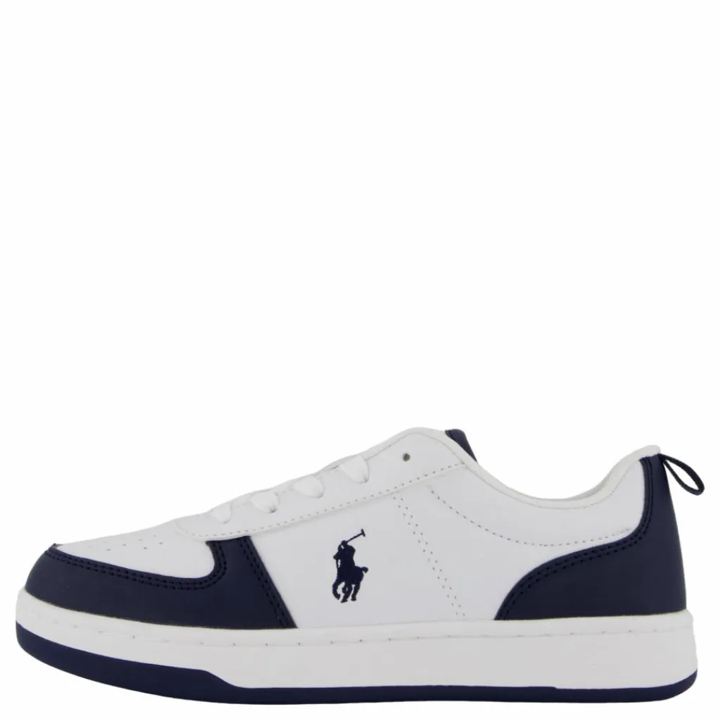 Ralph Lauren Junior Polo Court Ii C-white Tumbled/navy Blå och Vit