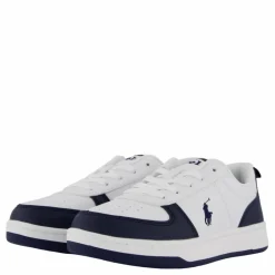 Ralph Lauren Junior Polo Court Ii C-white Tumbled/navy Blå och Vit