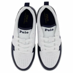 Ralph Lauren Junior Polo Court Ii C-white Tumbled/navy Blå och Vit