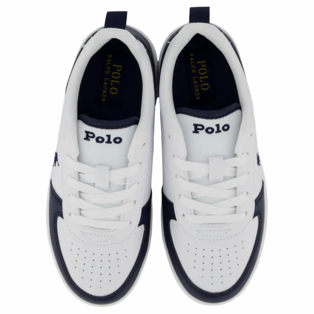 Ralph Lauren Junior Polo Court Ii C-white Tumbled/navy Blå och Vit