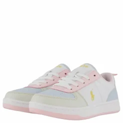 Polo Court Ii C-white Tumbled/lt Pink/lt Blu*Ralph Lauren Junior Outlet