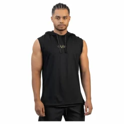 Power Sleeveless Hoodie Black&gold*Gavelo Clearance